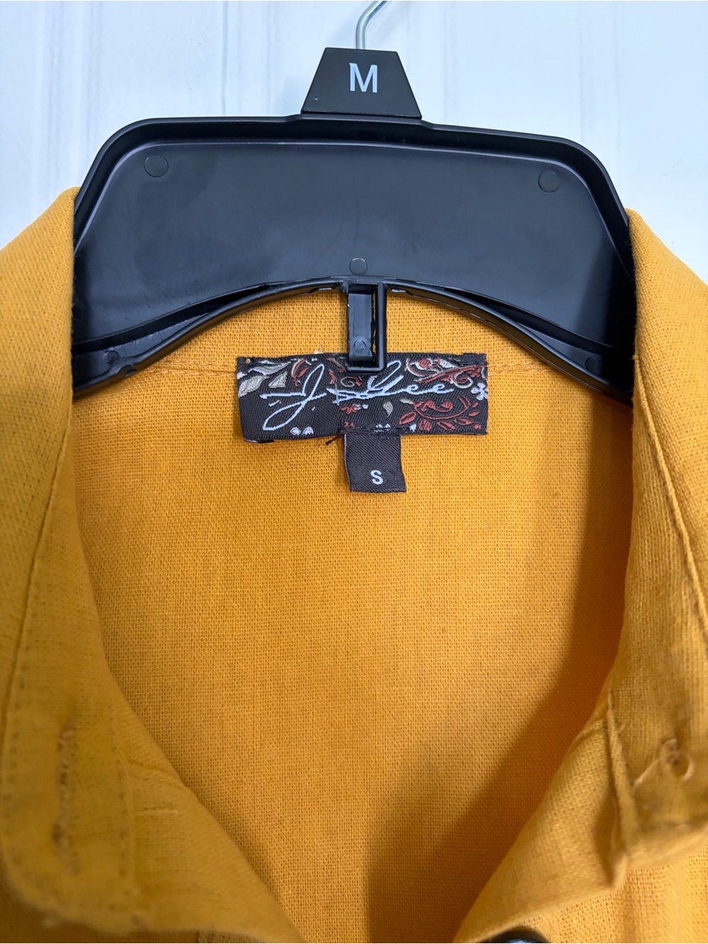 J. Jill Sleeveless Mustard Button-Front Midi Dress with Tie - Picture 3 of 11